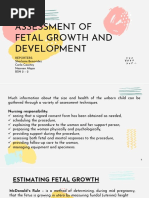 Assessment of Fetal Growth and Development