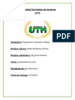 Caracteristicas de Java Tarea 1