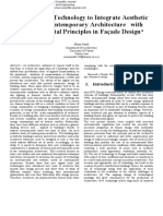 The Effect of Technology To Integrate Aesthetic Desire of Contemporary Architecture With Environmental Principles in Façade Design