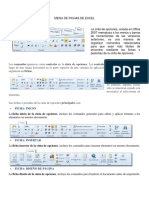 Menu de Fichas de Excel, Word y Power Point 2019