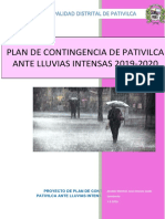 Plan de Contingencia de Pativilca Ante Lluvias Intensas 2019 2020