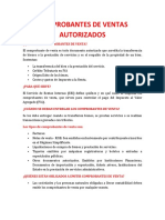 Comprobantes de Ventas Autorizados