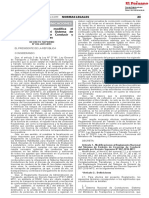 Decreto Supremo Que Modifica El Reglamento Nacional Del Sistema de Emisión de Licencias de Conducir y Establece Otras Disposiciones