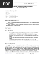 Unicore Systems LTD: Low-Pass IIR (Infinite Impulse Response) Filter IP Core User Manual