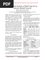 Design and Analysis of Roll Cage For An Electric Hybrid Tricycle