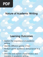 Nature of Academic Writing