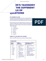 Bloom's Taxonomy of Questions