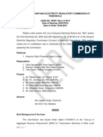 Before The Haryana Electricity Regulatory Commission at Panchkula CASE NO. HERC /RA-4 of 2015 Date of Hearing: 29/05/2015 Date of Order 18.08.2015 in The Matter of