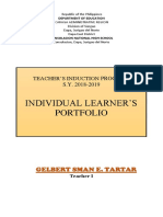 Individual Learner'S Portfolio: Gelbert Sman E. Tartar