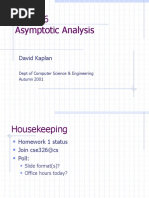 CSE 326 Asymptotic Analysis: David Kaplan