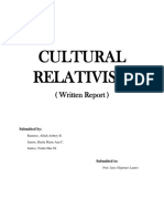 Cultural Relativism: (Written Report)