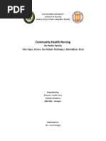 Community Health Nursing: Sitio Sapa, Wawa, San Rafael, Rodriquez, Montalban, Rizal