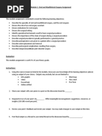 Oral and Maxillofacial Surgery Module Assignment