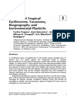 A Survey of Tropical Ea - Rthworms: Taxonomy, Biogeography and Environmental Plasticity