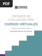 Criterios de Evaluación para Cursos Virtuales EC-UNAE