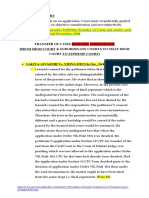 Transfer of Cases Research