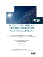 Diseño de Sistema Eléctrico Residencial Fotovoltaico en Paraguay.