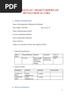 Business Plan - Project Report On Metallurgical Coke: A. General Information