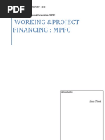 Working &project Financing: MPFC