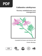 Calliandra Calothyrsus: Nursery Establishment and Management