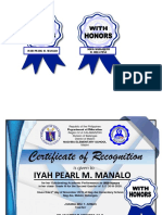 Iyah Pearl M. Manalo: Sofia Margareth M. Dela Pena