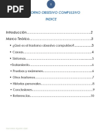 Ensayo Sobre Trastorno Obsesivo Compulsivo