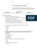 Prueba de Diagnóstico Cs. Naturales 5to