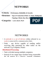 Networks: - Criteria - Structure - Categories