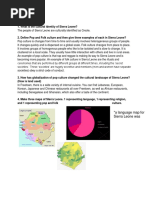 A Language Map For Sierra Leone Was Not Available, So I Provided A Pie Chart Instead