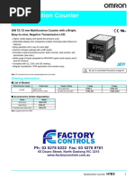 Multifunction Counter: DIN 72 72 MM Multifunction Counter With A Bright, Easy-To-View, Negative Transmissive LCD