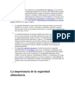 Seguridad Alimentaria Hace Referencia A La Disponibilidad de Alimentos