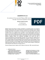 Learning in A L2: An Analysis of Less Successful Filipino ESL Learners' Experiences Through Consensual Qualitative Research