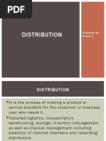 Distribution: Prepared By: Group 3