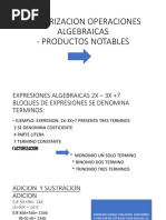 Factorizacion Operaciones Algebraicas