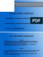 Ecuaciones Lineales