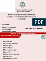 Effects of Brick Dust On Workability and Strength of Concrete.