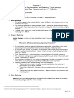 FEU MarkMan Lec 05 Segmentation and Targeting