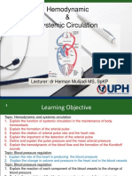 Hemodynamic & Systemic Circulation: Lecturer: DR Herman Mulijadi MS, SPKP