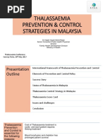 MOH Strategies For Thalassaemia Control Programme in Malaysia (SHARE)