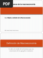 Alcance de La Macroeconomía. 1.1 Objeto y Método