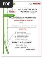 Trabajo #2 Generalidades de La Administración y Las Organizaciones.