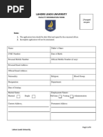 Leads University Faculty Infromation Form