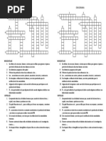 CRUCIGRAMA Actividades Económicas y Proceso Económico Produtivo