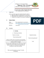 Taguig City University: Thematic Curriculum in Basic English Education I. Objectives