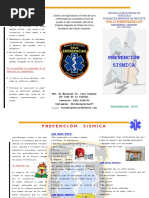 Triptico Prevención Sísmica Escolar 2019-2020