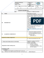 Lesson Exemplar: Teacher Nurshahadah H. Ismael Learning Area Grade and Sections Assigned Time Quarter THIRD