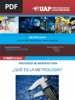 Metrologia: Docente: Mg. Raúl Alfonso Jordán Olaechea