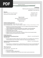 Teaching Resume