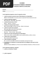 Examen Catequesis