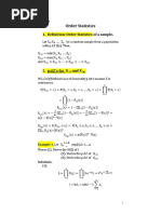 Definition: Order Statistics of A Sample